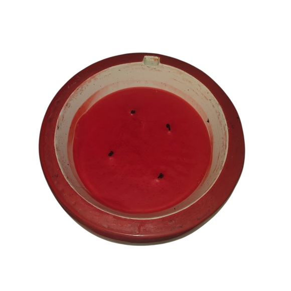 Red Apple-Shaped Ceramic Container - Picture 3 of 4